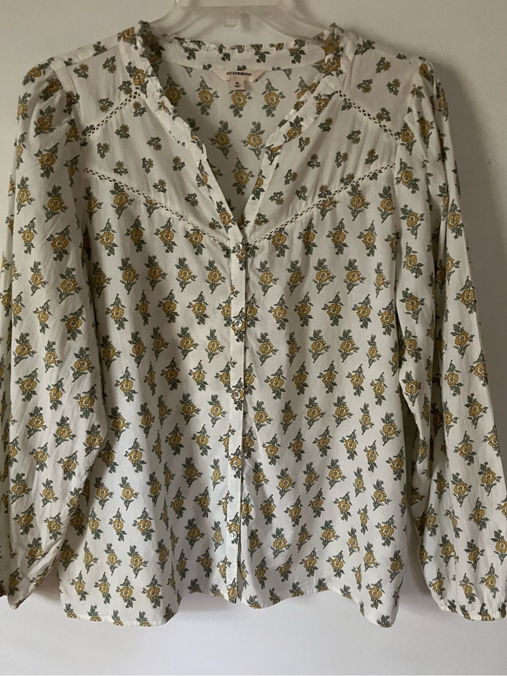 Lucky Brand Floral Print with Lace Detail